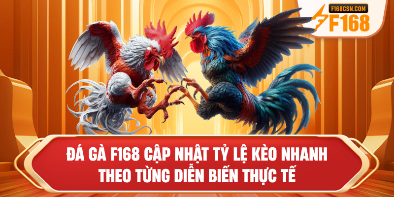 Đá gà F168 cập nhật tỷ lệ kèo nhanh theo từng diễn biến thực tế