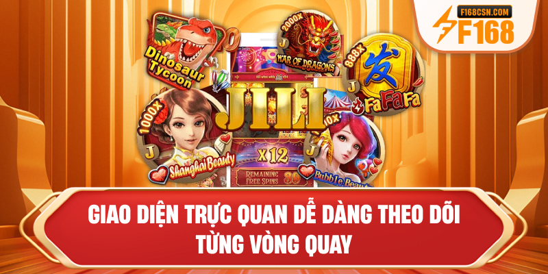Giao diện trực quan dễ dàng theo dõi từng vòng quay